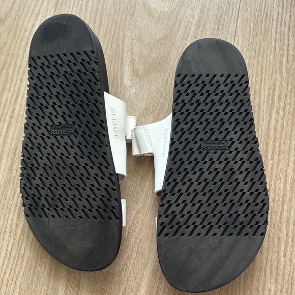Hermes White and Black Chypre Sandals 38.5 - Picture 9 of 9